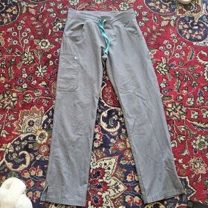 Figs Graphite Gray Womens Scrub Cargo Pants Bottoms Small